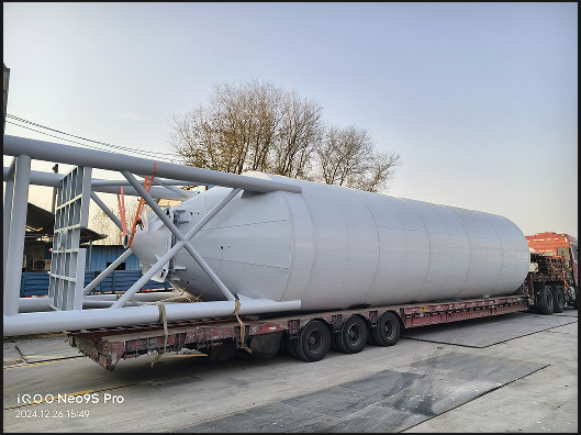 新疆克拉瑪依兩套100m3石灰料倉發(fā)貨